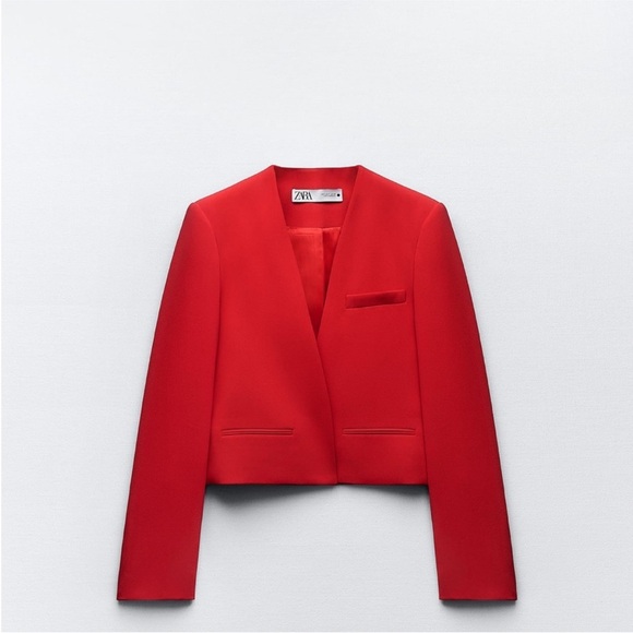 Zara limited edition celeb style collar less blazer - Picture 5 of 7